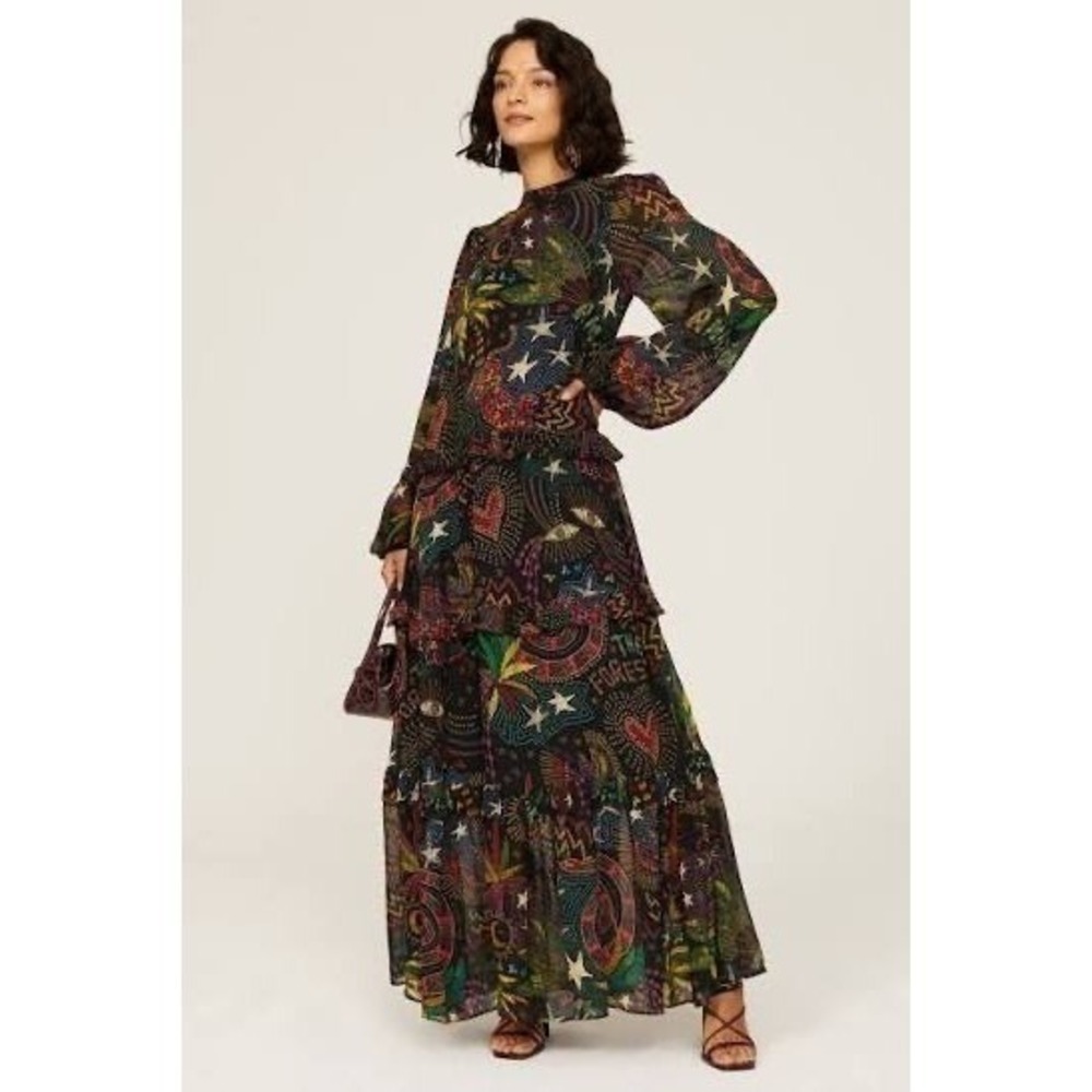 Farm Rio Amazonia Maxi Dress Small - Picture 2 of 9